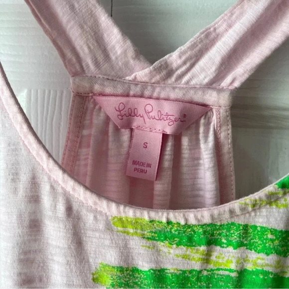 Lilly Pulitzer Pink Cordelia Tropical Gone Coconuts Tank Small - Picture 4 of 5